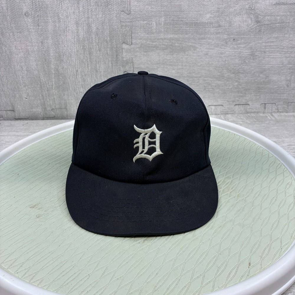 Vintage Detroit Tigers Hat Mens Navy Blue Snapback Baseball Cap MLB